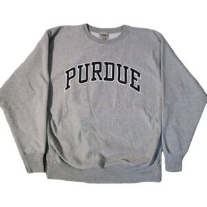 Vintage Purdue Sweatshirt Mens L Gray Crewneck University Steve & Barrys